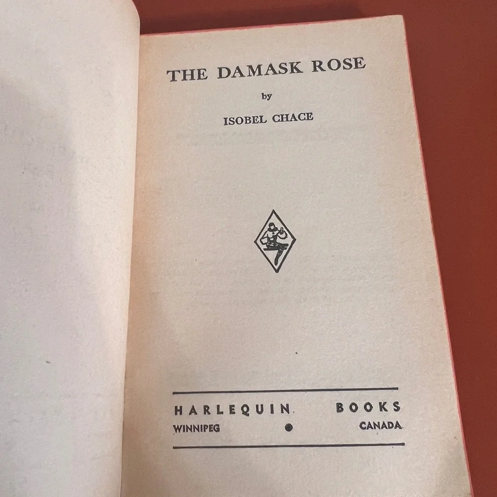 The Damask Rose Isobel Chace Harlequin‎ Romance 1334 Vintage 1969 Paperback Book